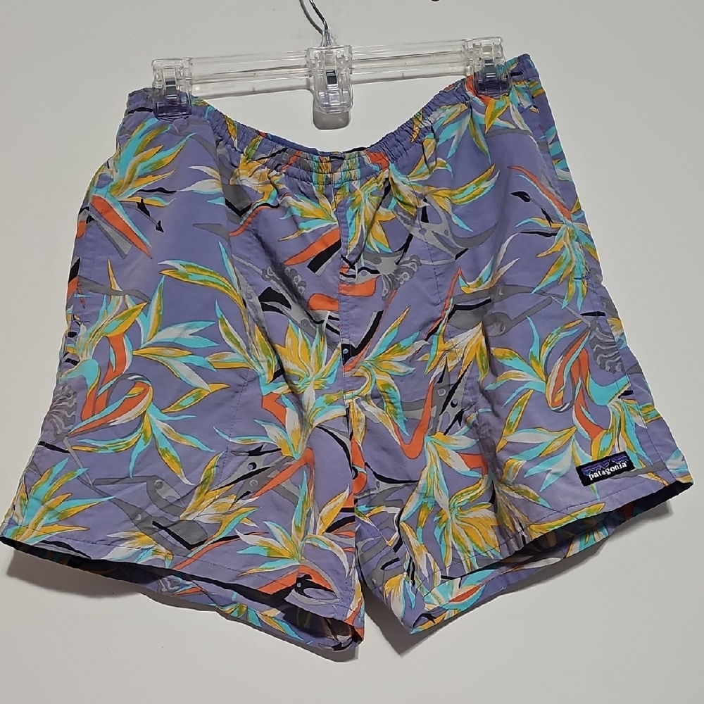 Patagonia Men’s Medium Baggies Shorts 5” Piton Paradise: Violet Blue Swim Trunks